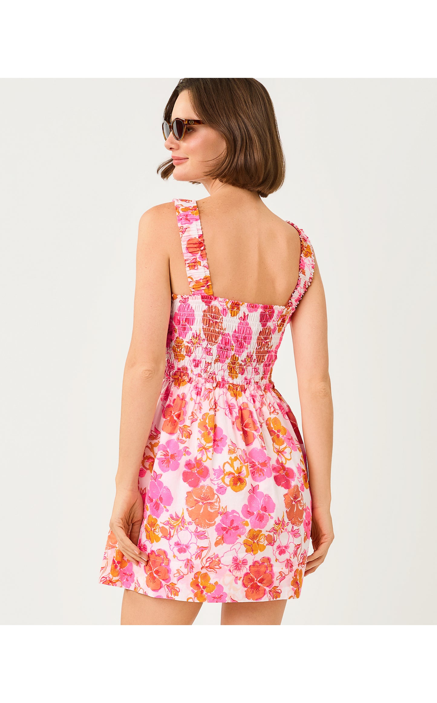 Hadly Skirted Romper - Resort White Pansy Fansy