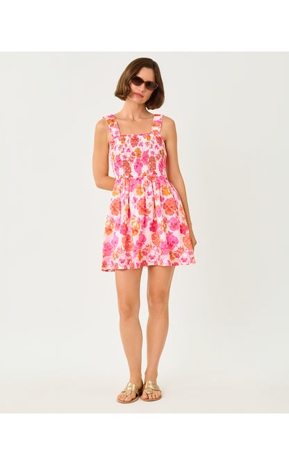 Hadly Skirted Romper - Resort White Pansy Fansy