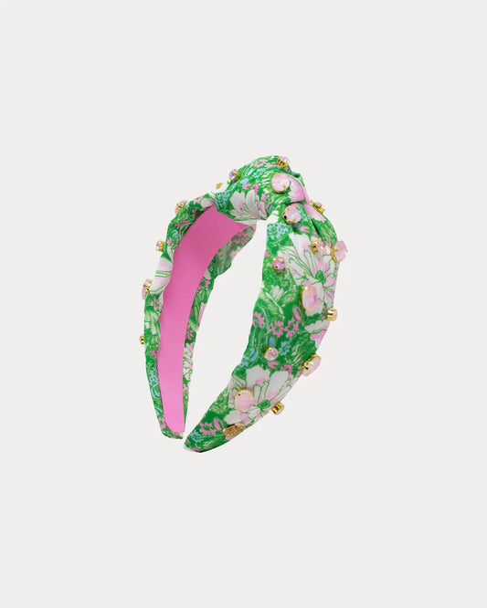 Slim Knot Embellished Headband - Putting Green Poppyland