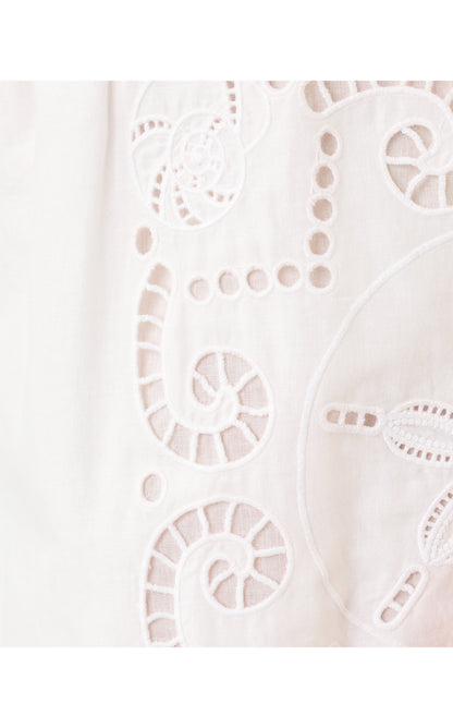 5" Kilah High Rise Eyelet Short - Resort White Shell Of A Time Engineered Eyelet