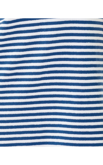 Dune Short Sleeve Dress - Starlight Navy St Tropez Stripe