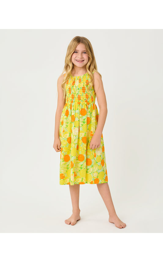 Mini Daisey Midi Dress - Island Palm Zesty