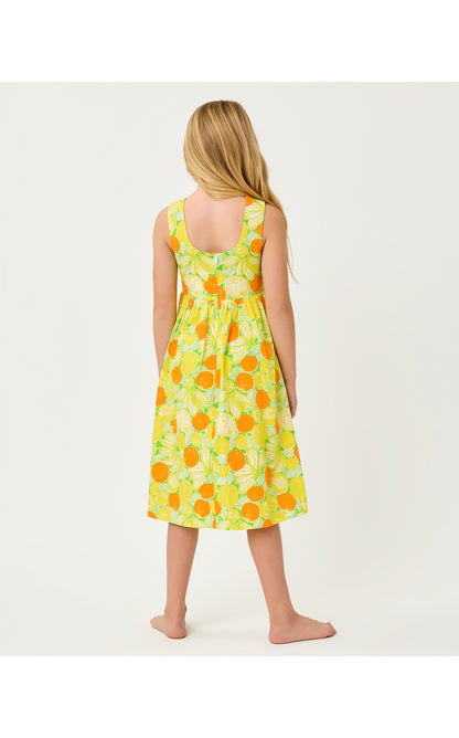 Mini Daisey Midi Dress - Island Palm Zesty