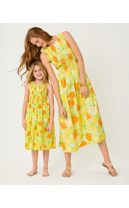 Mini Daisey Midi Dress - Island Palm Zesty