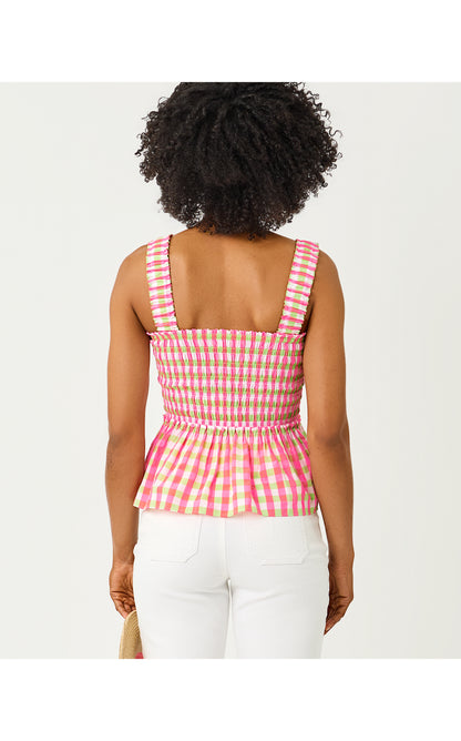 Hadly Smocked Top -Cherry Blossom Pink Summer Lovin Gingham