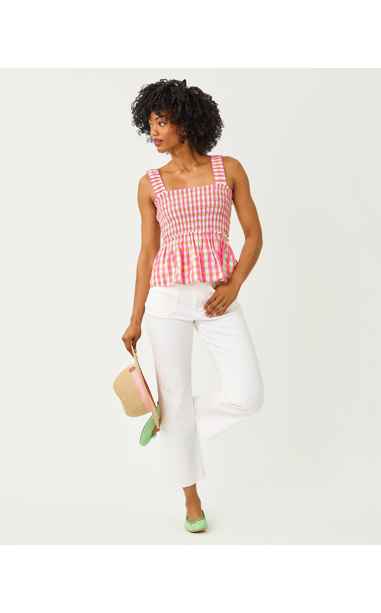 Hadly Smocked Top -Cherry Blossom Pink Summer Lovin Gingham