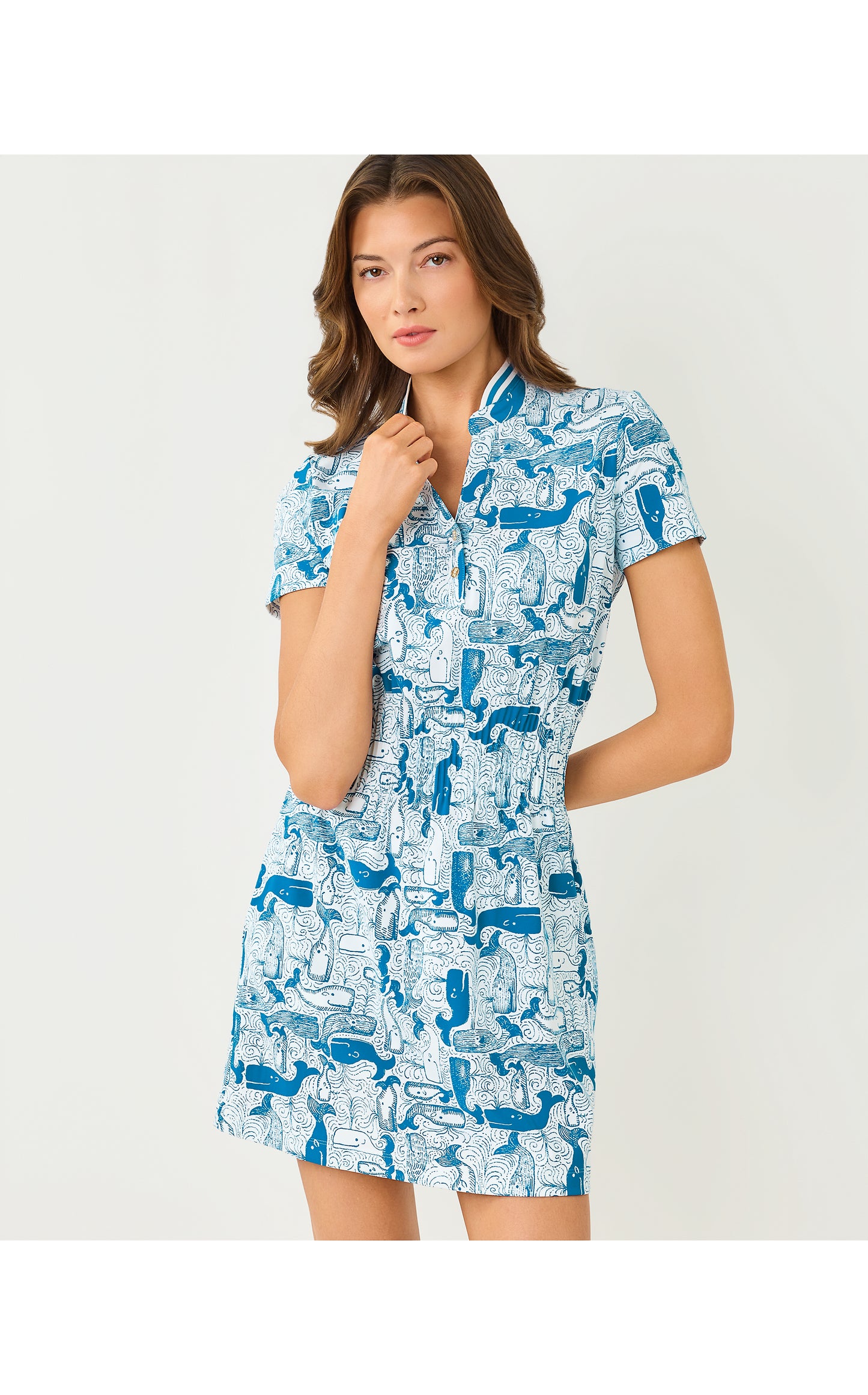 UPF50+ Love Active Dress - Nassau Blue Thar She Blows