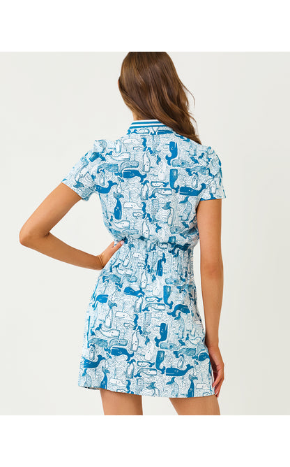 UPF50+ Love Active Dress - Nassau Blue Thar She Blows