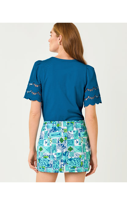 Sebene Knit Top - Nassau Blue