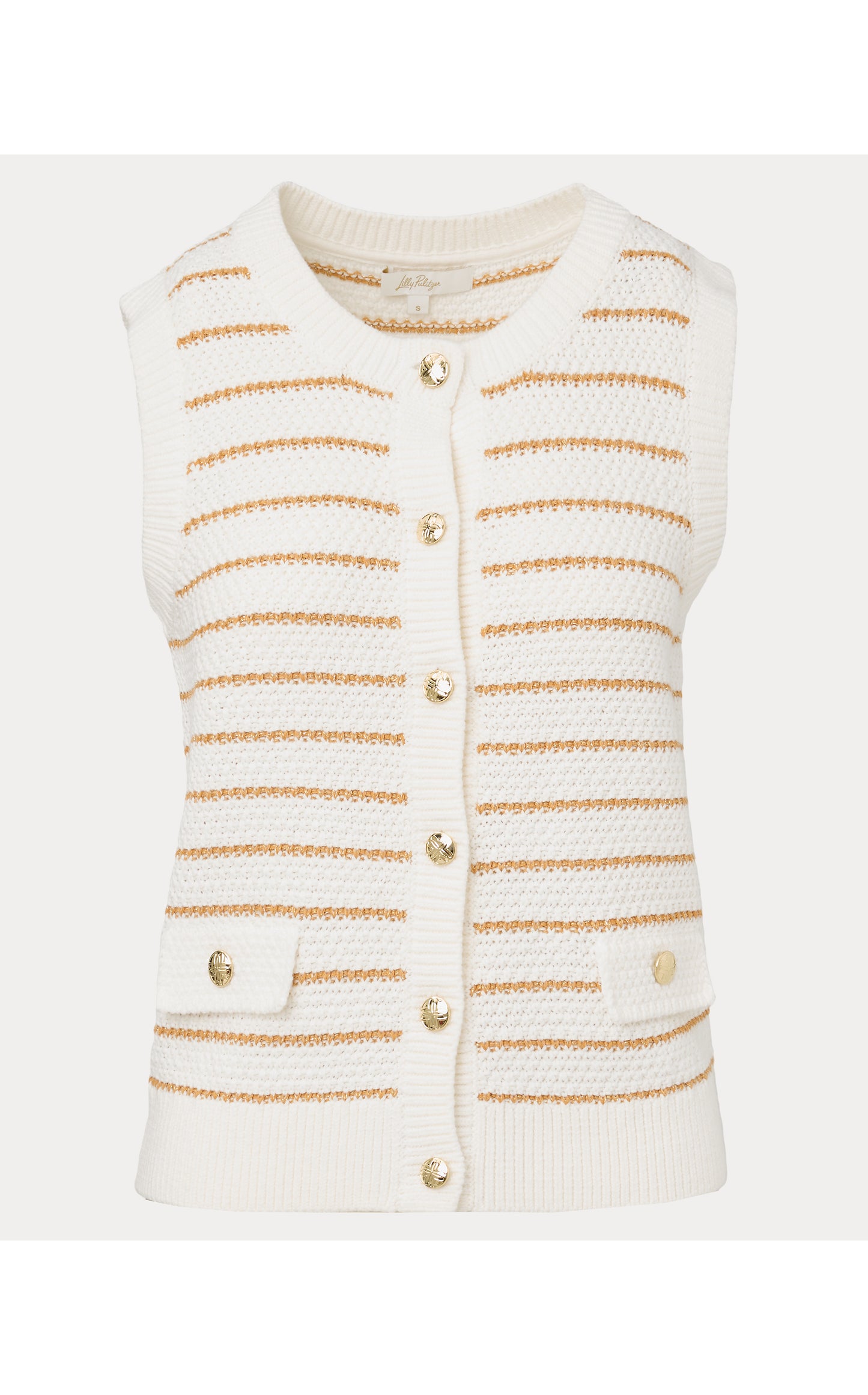 Shayna Sweater Vest - Coconut Palm Tree Stripe