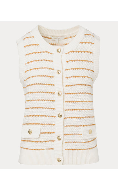Shayna Sweater Vest - Coconut Palm Tree Stripe