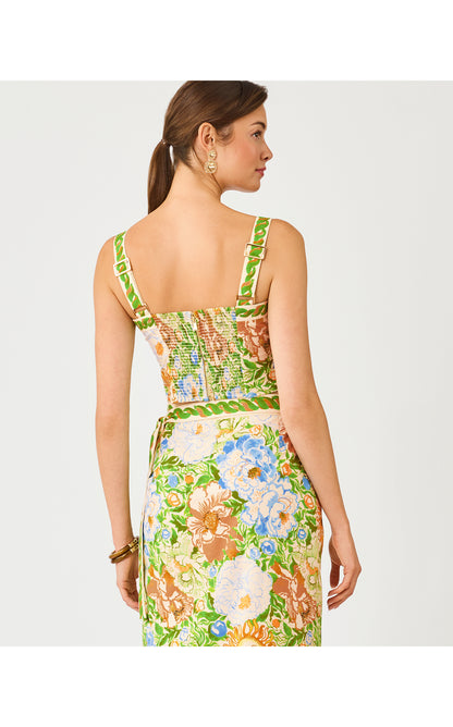 Harriet Cropped Top - Rutabaga Sympeony Engineered Woven Top