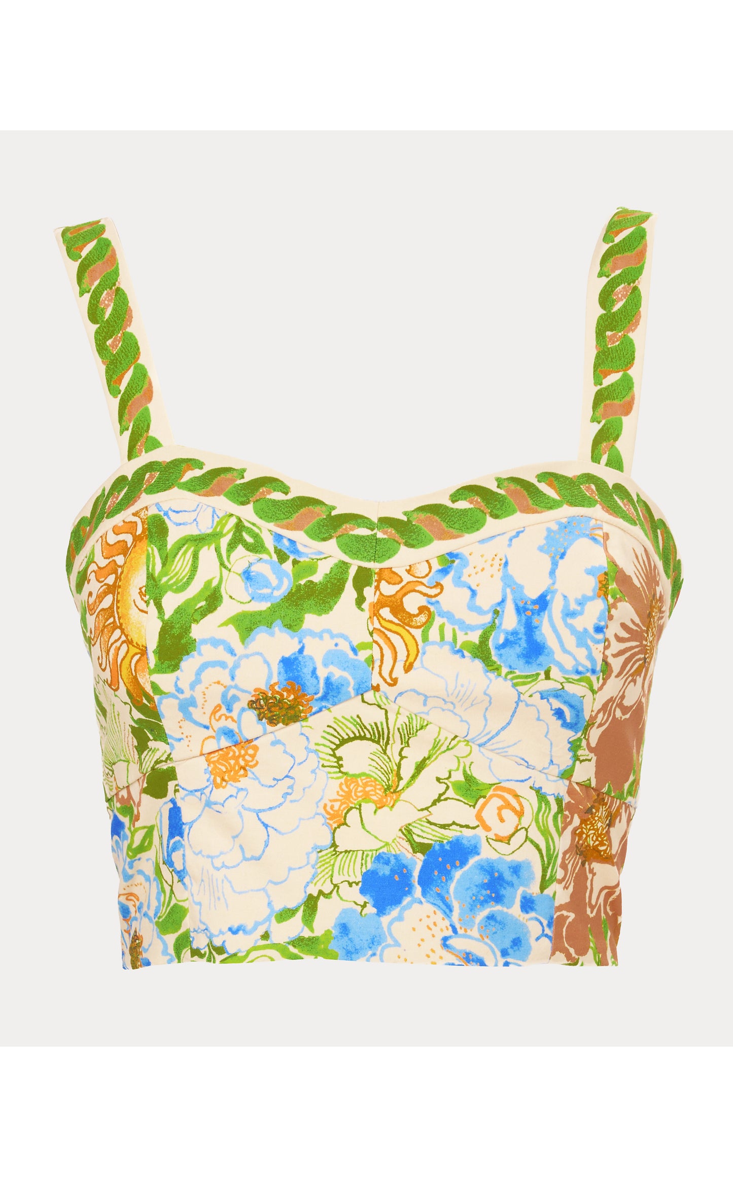 Harriet Cropped Top - Rutabaga Sympeony Engineered Woven Top