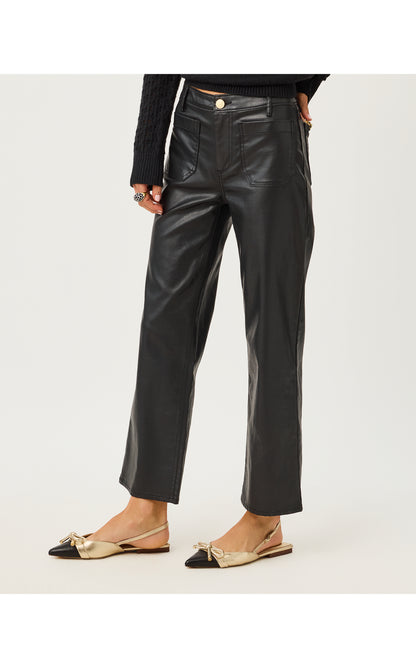 Harleen High Rise Coated Jean - Noir