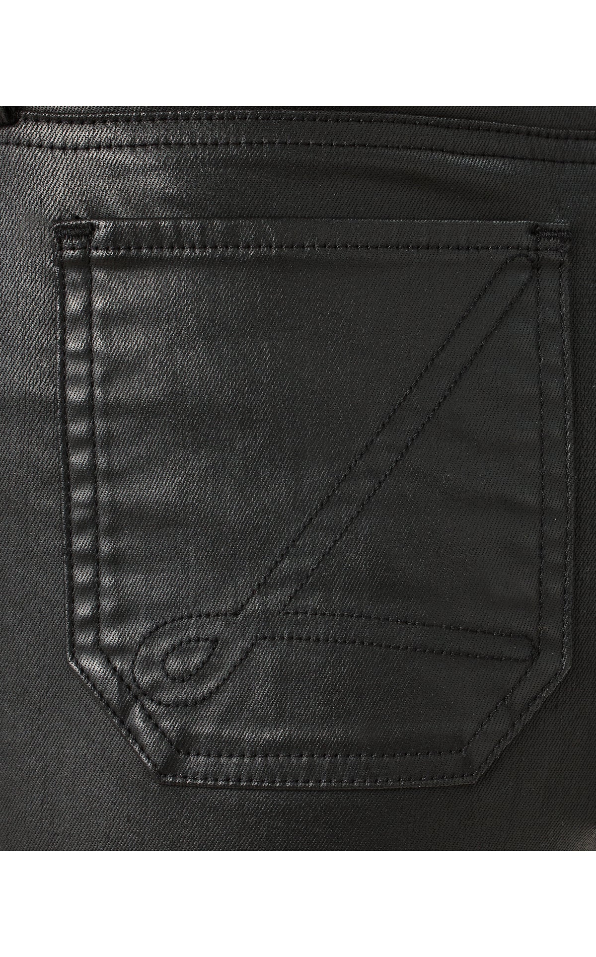 Harleen High Rise Coated Jean - Noir