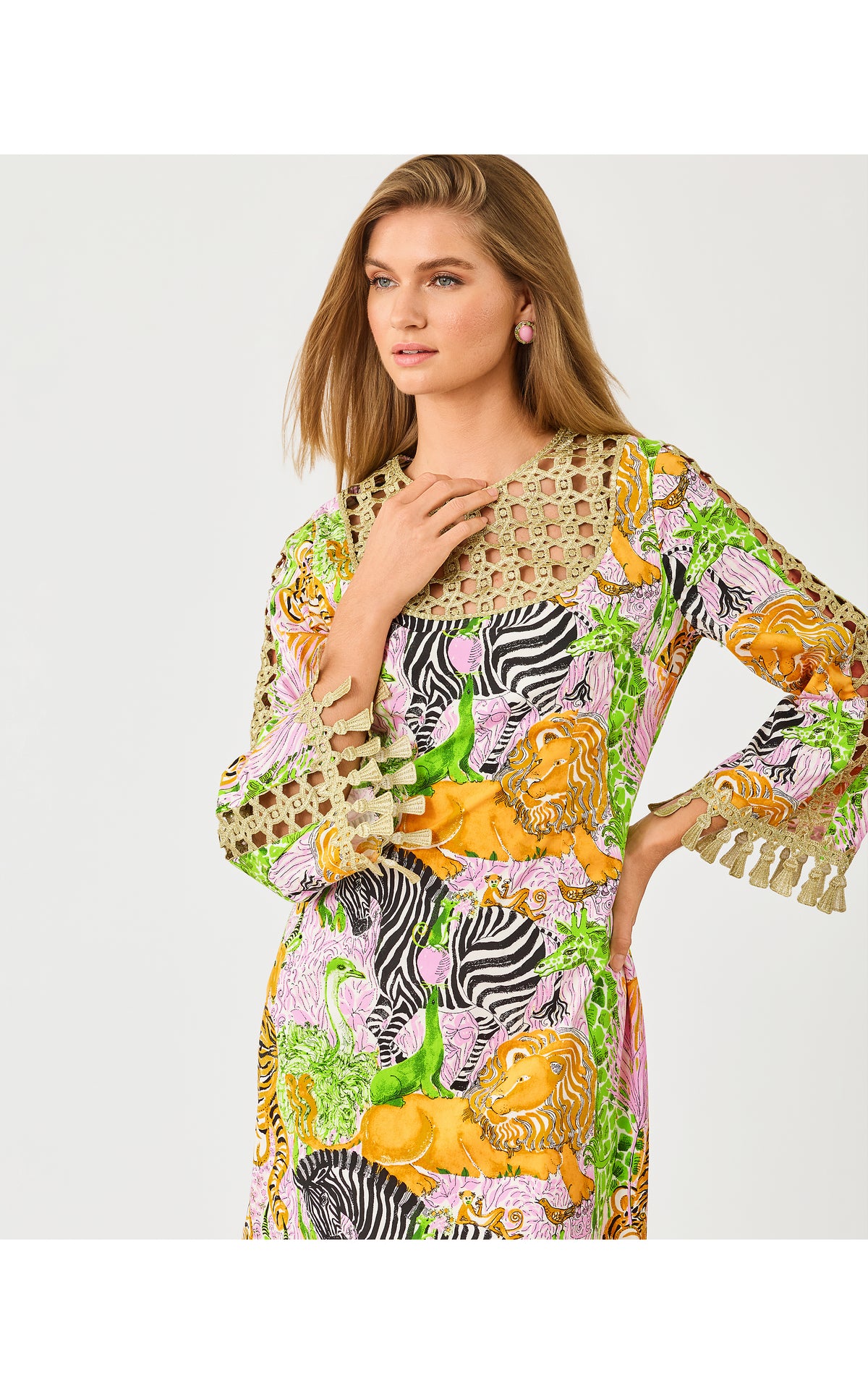 Strothers Stretch Maxi Shift - Multi Lillys Zoo Engineered Woven Maxi
