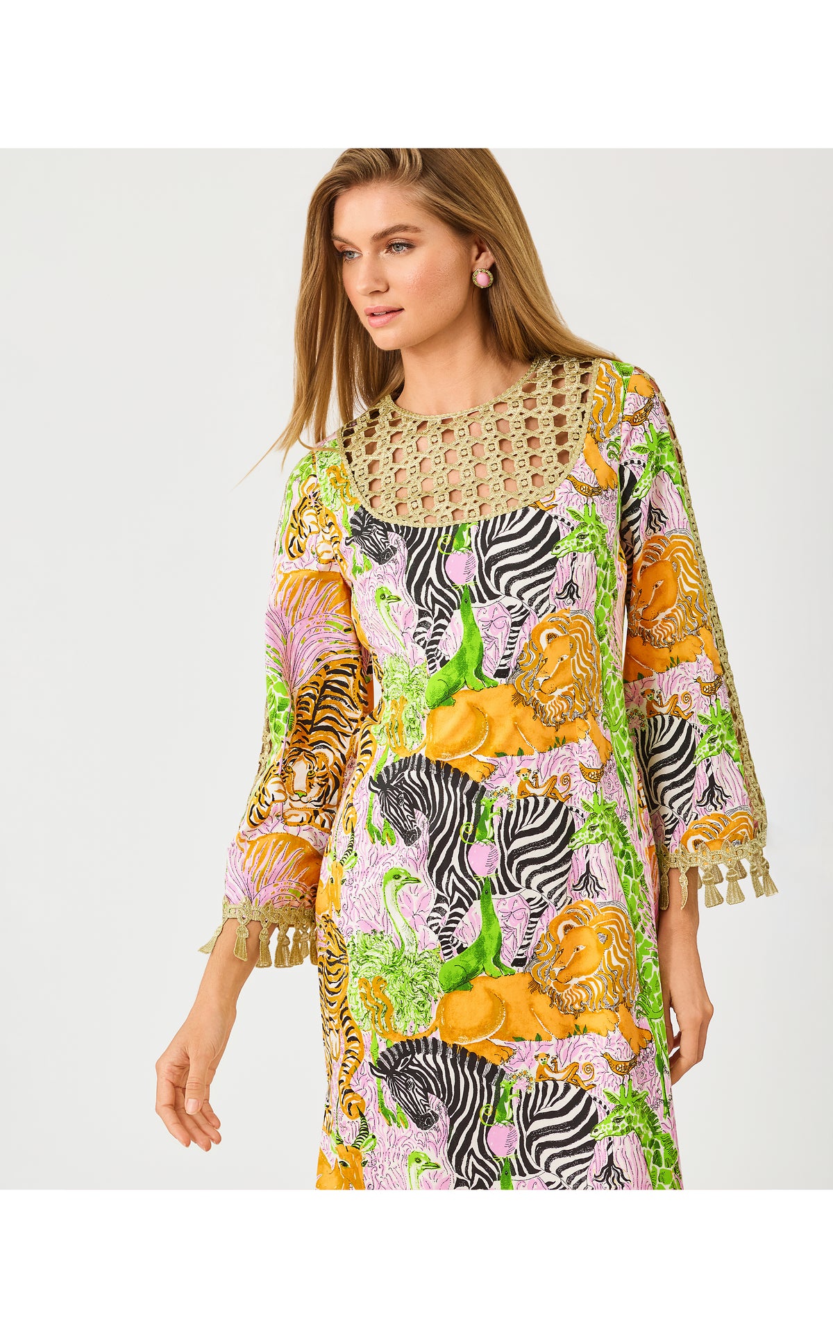 Strothers Stretch Maxi Shift - Multi Lillys Zoo Engineered Woven Maxi