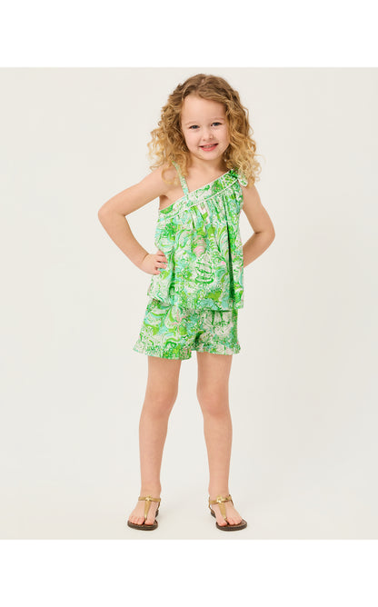 Lilly Pulitzer X Janie and Jack - Talulah Ruffle Short - Resort White Ship To Shore