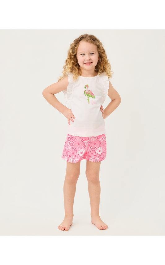 Lilly Pulitzer X Janie and Jack - Chickie Ruffle Top - Multi On Parade Graphic