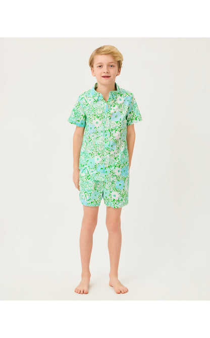Lilly Pulitzer X Janie and Jack - Lavin Button Down - Mint Condition Burst Of Joy