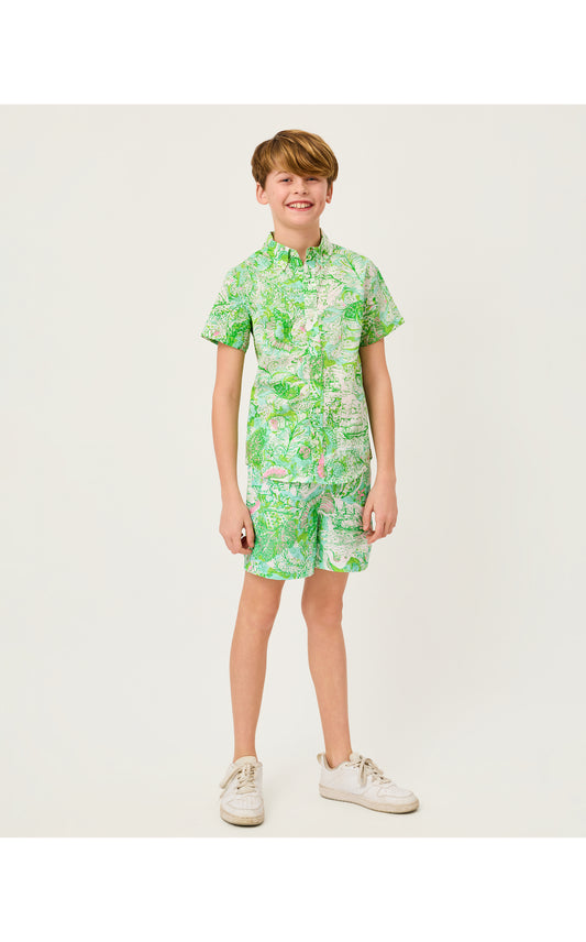 Lilly Pulitzer X Janie and Jack - Lavin Button Down - Resort White Ship To Shore