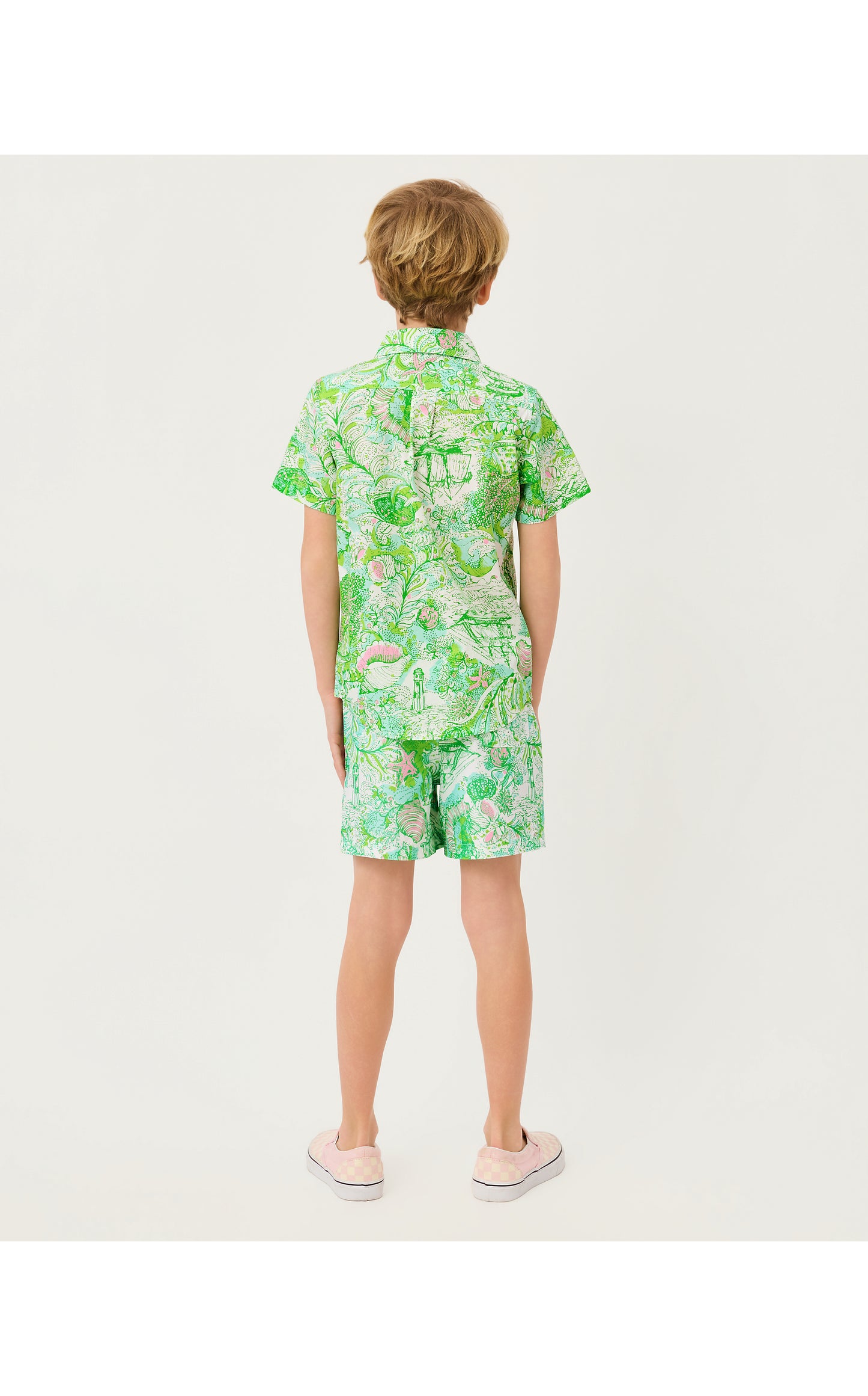Lilly Pulitzer X Janie and Jack - Lavin Button Down - Resort White Ship To Shore