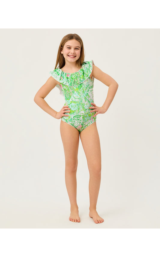 Lilly Pulitzer X Janie and Jack - Fallon Swimsuit - Resort White Ship To Shore