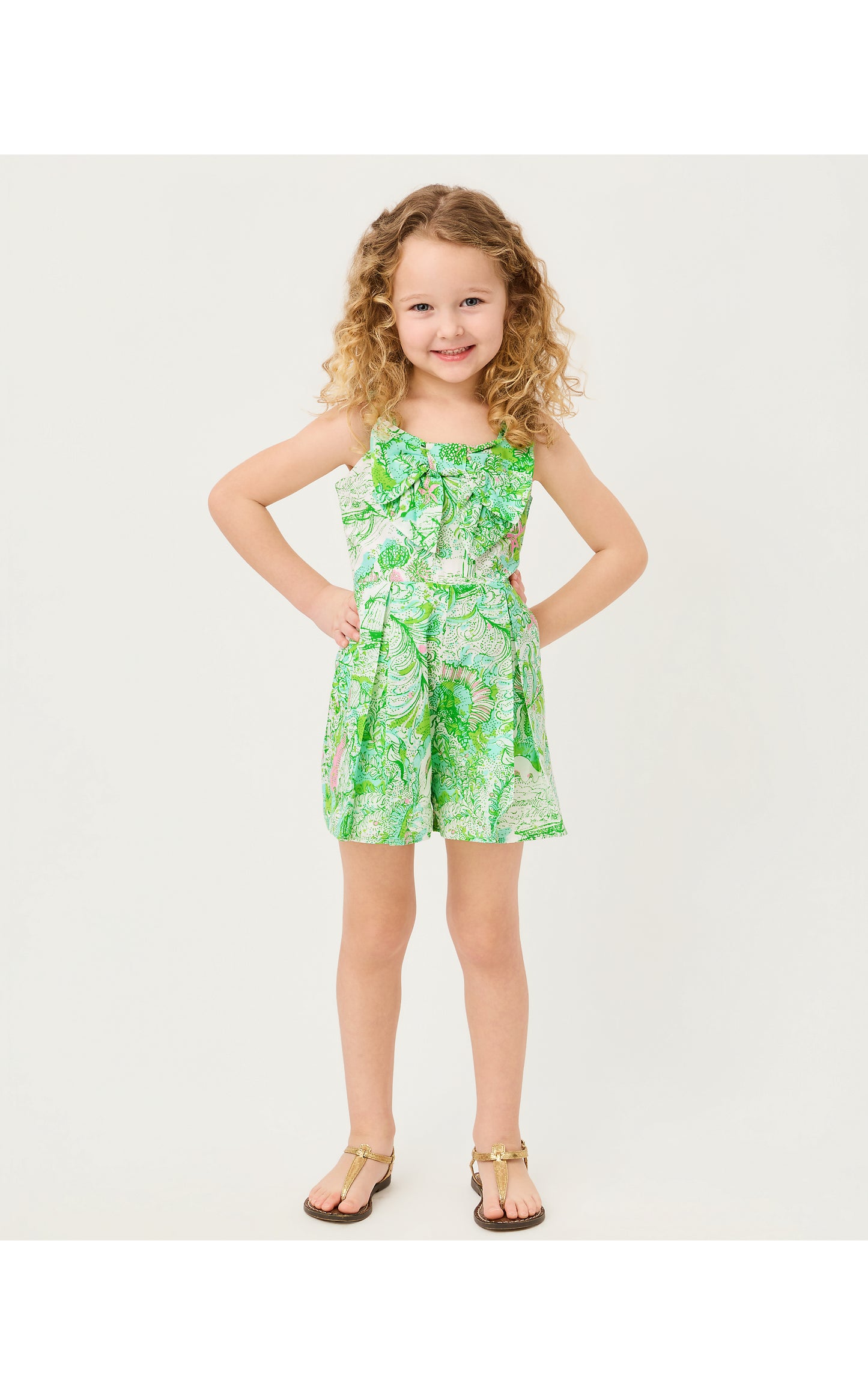 Lilly Pulitzer X Janie and Jack - Tinker Bow Romper - Resort White Ship To Shore