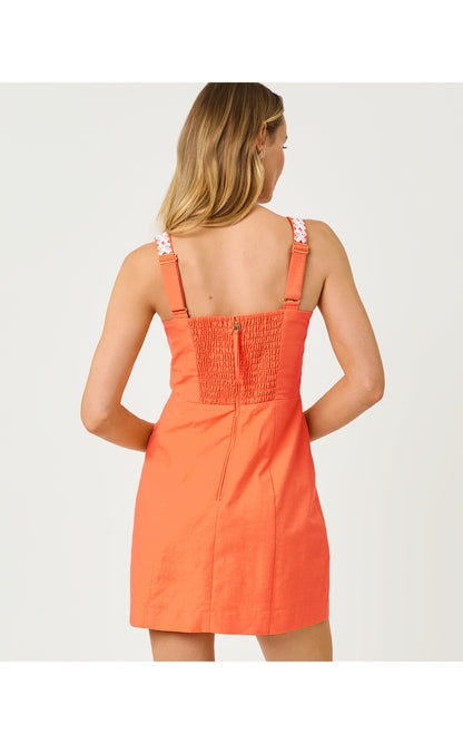 Isleen Skirted Romper - Sunset Orange