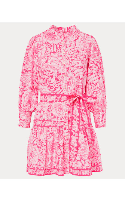 Drena Dress - Pink Aster A Rose By Any Other Name Engineered Woven Dress