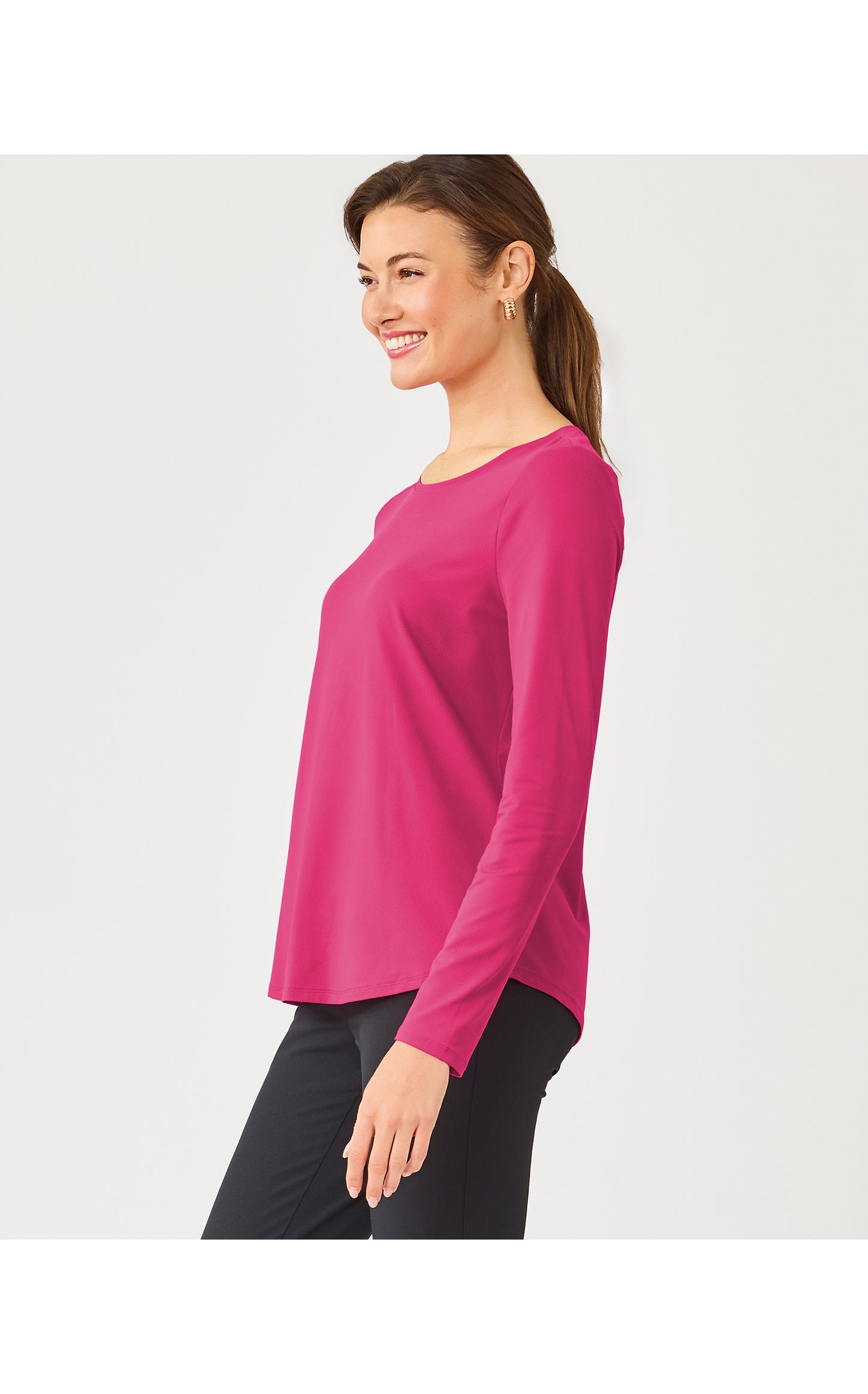 UPF50+ Westley Long Sleeve Active Tee - Berry Bouquet