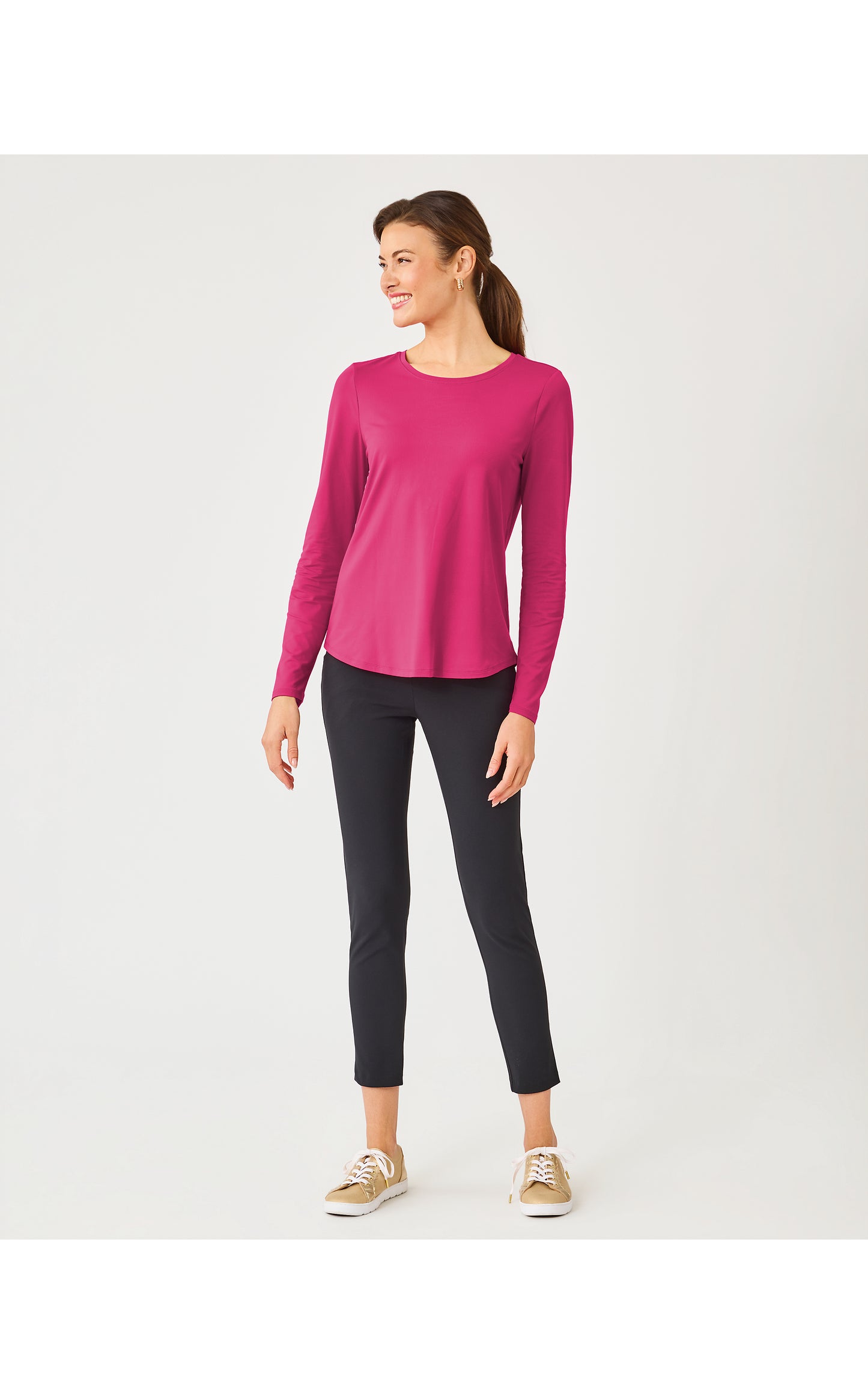 UPF50+ Westley Long Sleeve Active Tee - Berry Bouquet