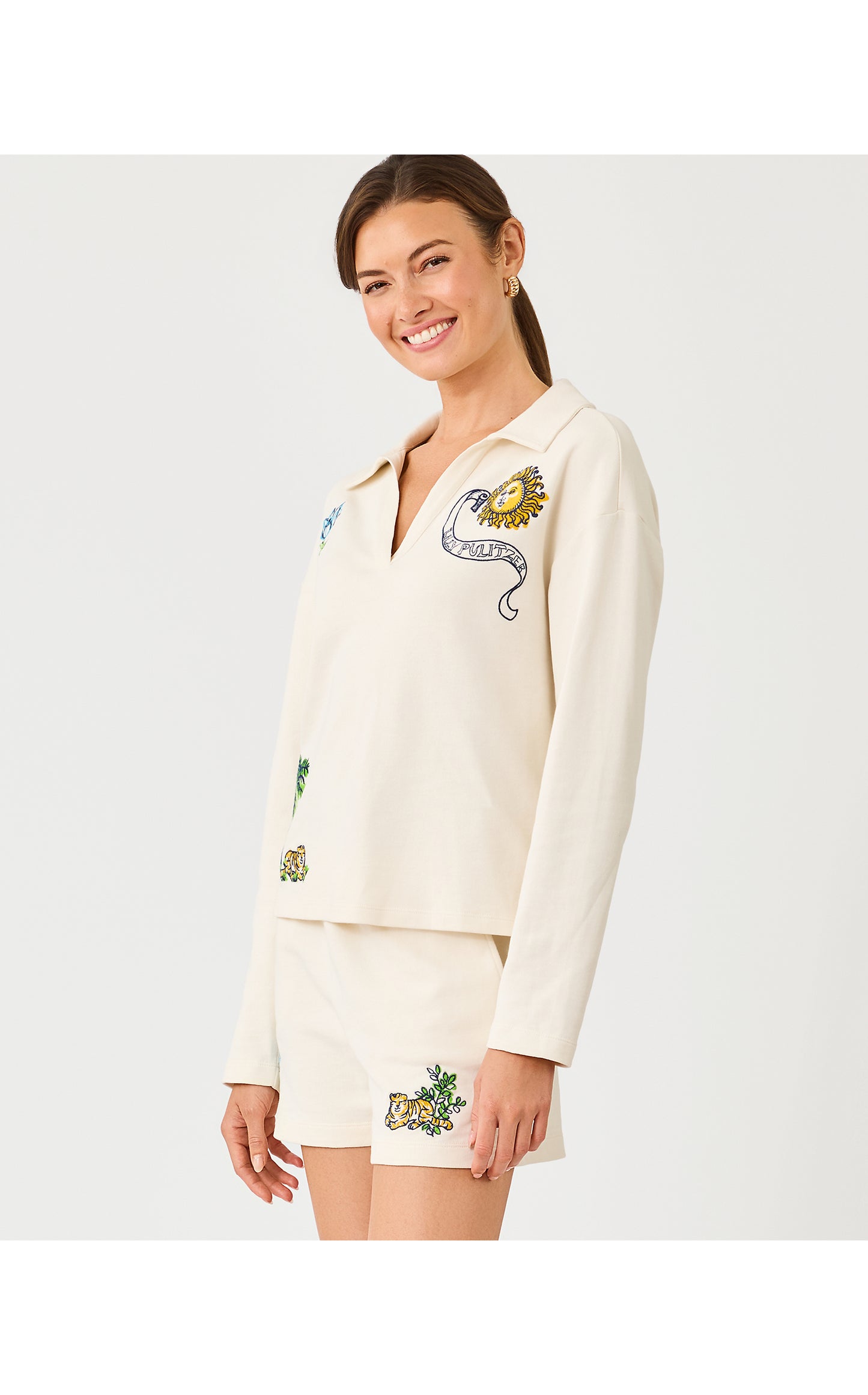 Corvaya Pullover - Multi Tropical Embellishment