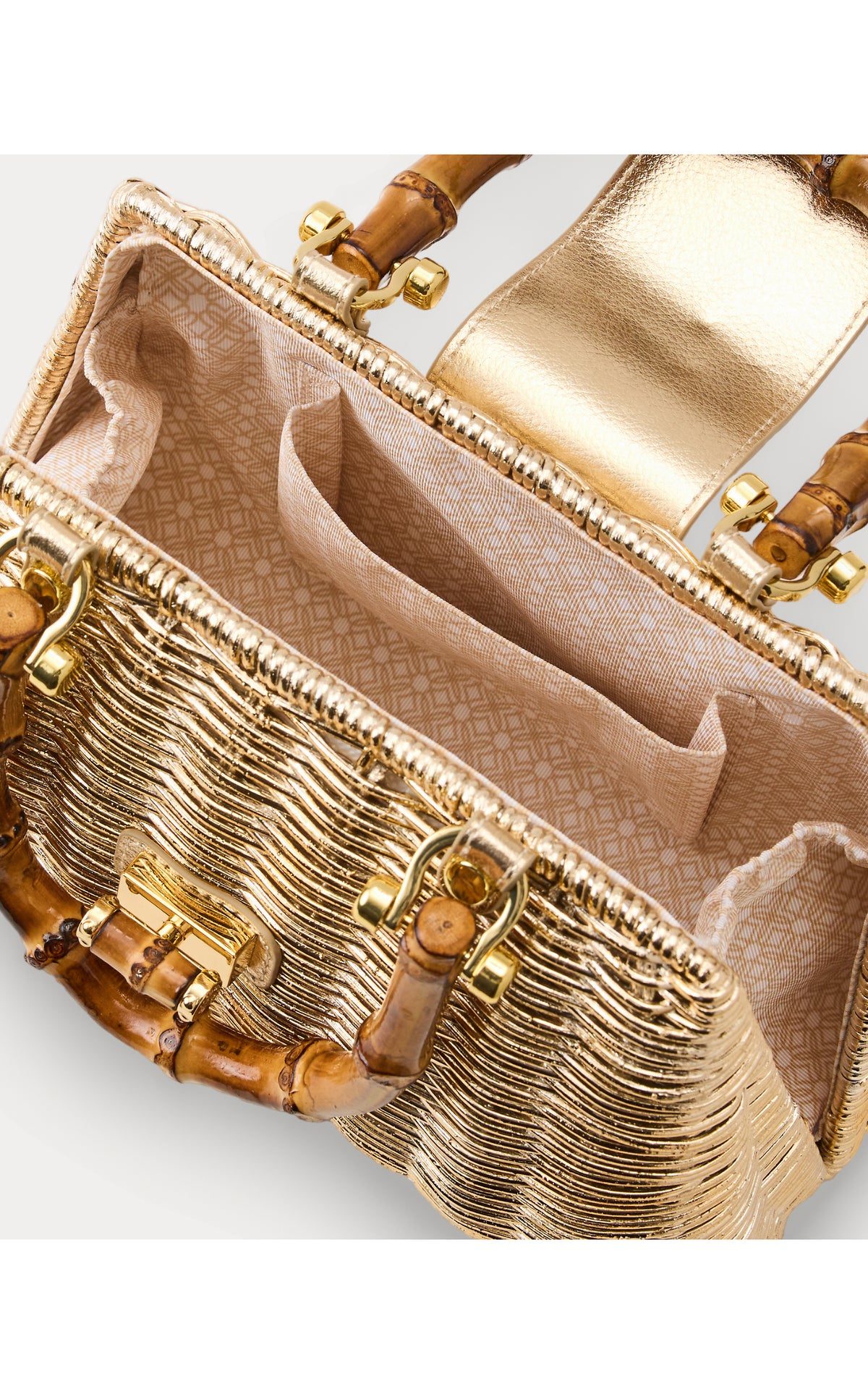 Leena Top Handle Bag - Gold Metallic