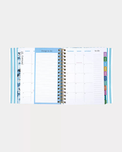 2026-2027 17 Month Leatherette Agenda - Shell Shine