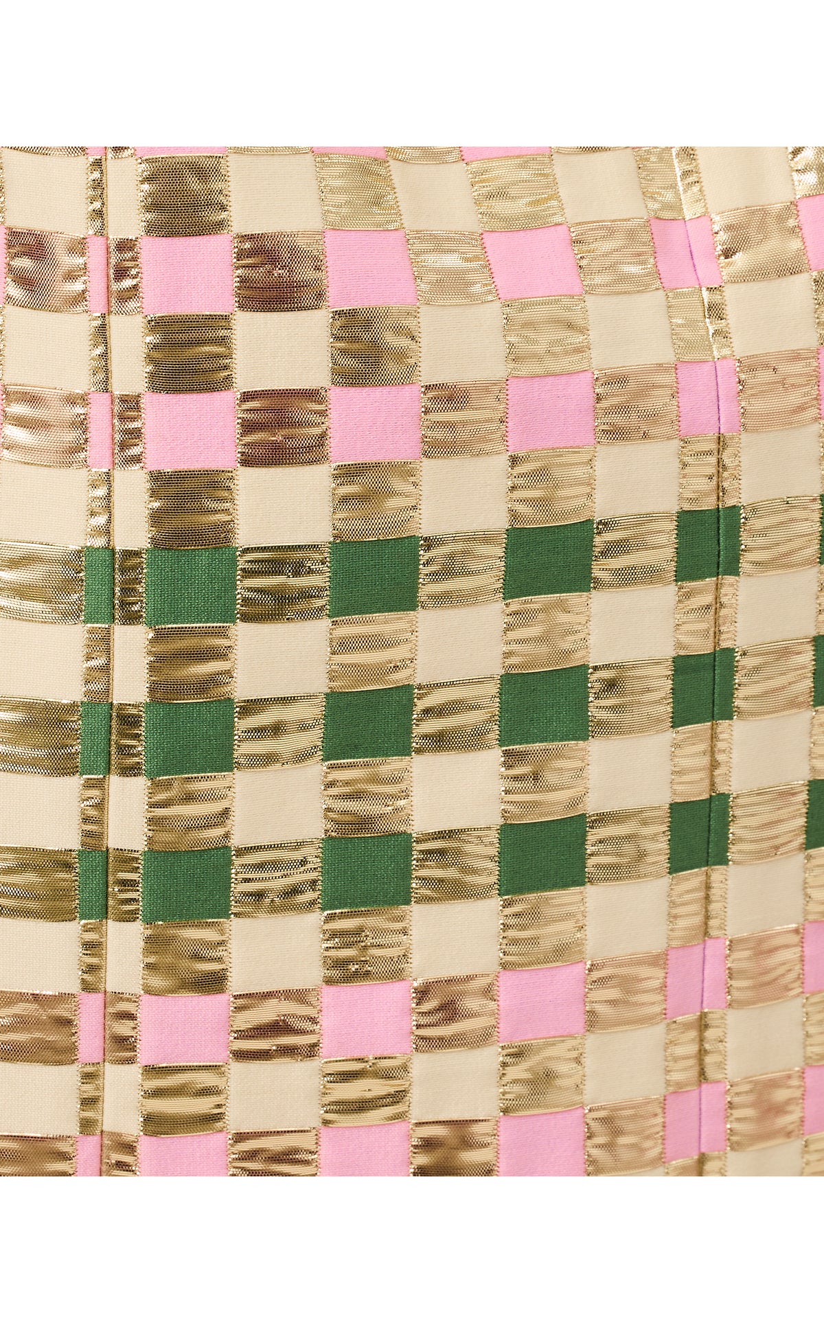 Carty Jacquard Shift - Oregano Golden Gingham Jacquard