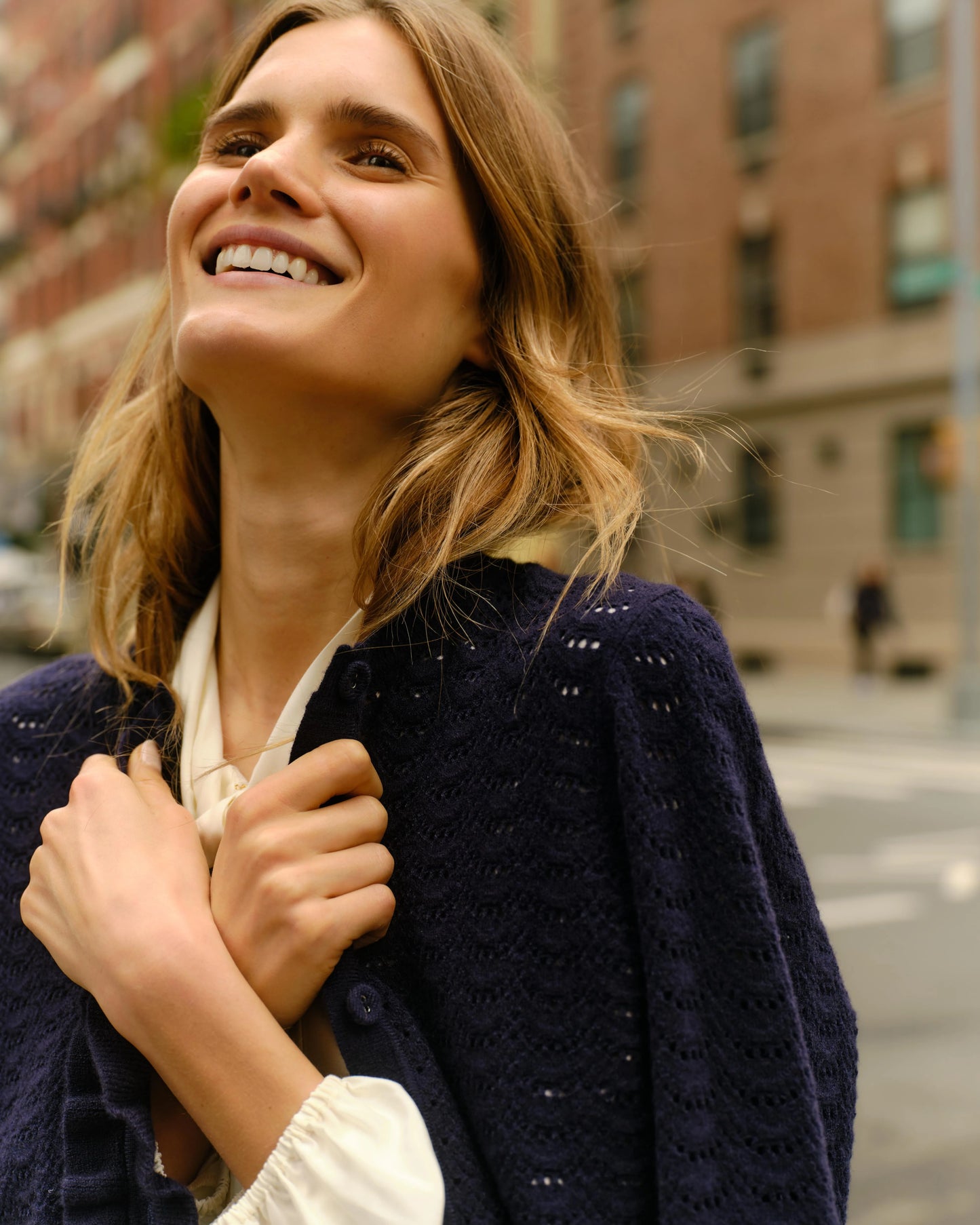 Juliette Long Sleeve Cardigan - Midnight Blue