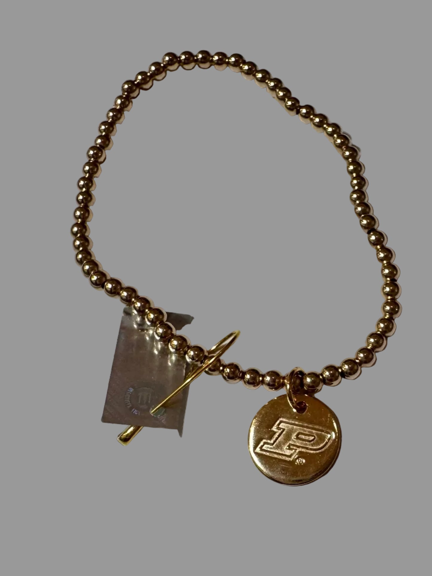 ecollegiate classic gold 3mm bracelet - purdue disc