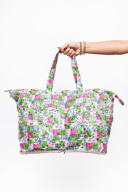 Packable Tote, Celebrate with Lilly Patch