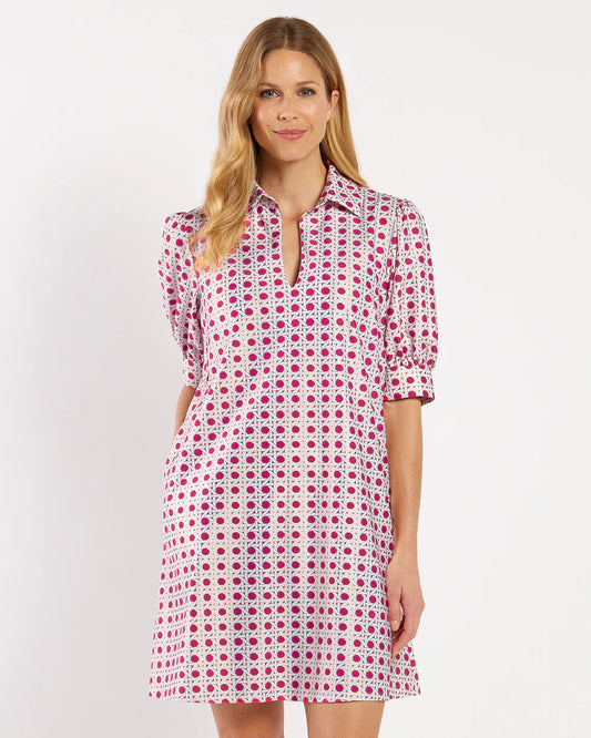 Emerson Dress Gilded Jude Cloth - Petite Rattan Raspberry Gold