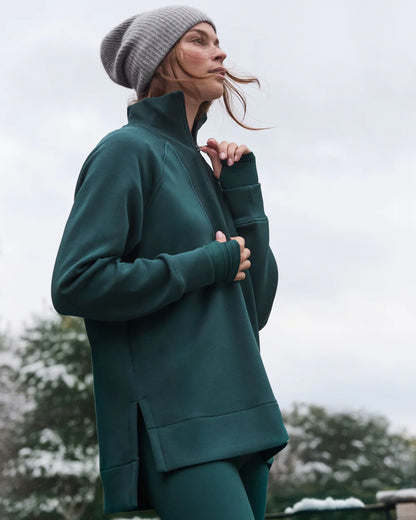 SPANX AirEssentials® Brushed Half Zip Tunic - Meridian