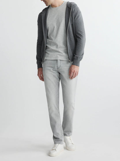 Ribbed Crewneck Tee - Heather Grey
