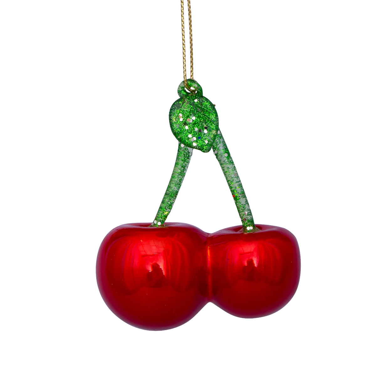 Ornament glass red pearl cherry