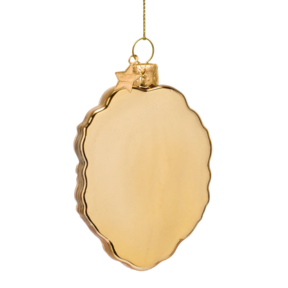 Ornament glass shiny gold press for poolboy button