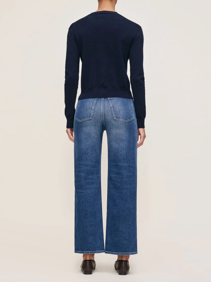 Karmine Refined Wide Leg High Rise 28" Jeans - Clearwater