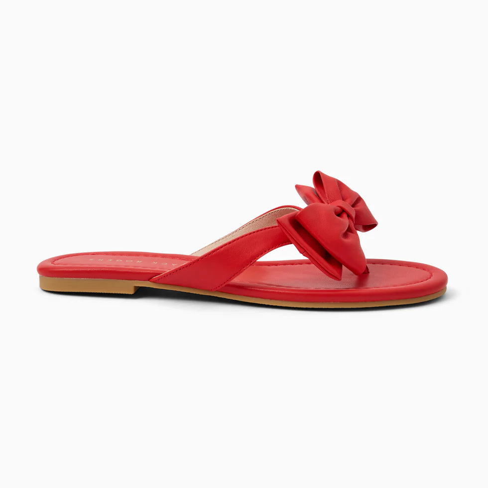 Vannah Bow Sandal - Fire Red