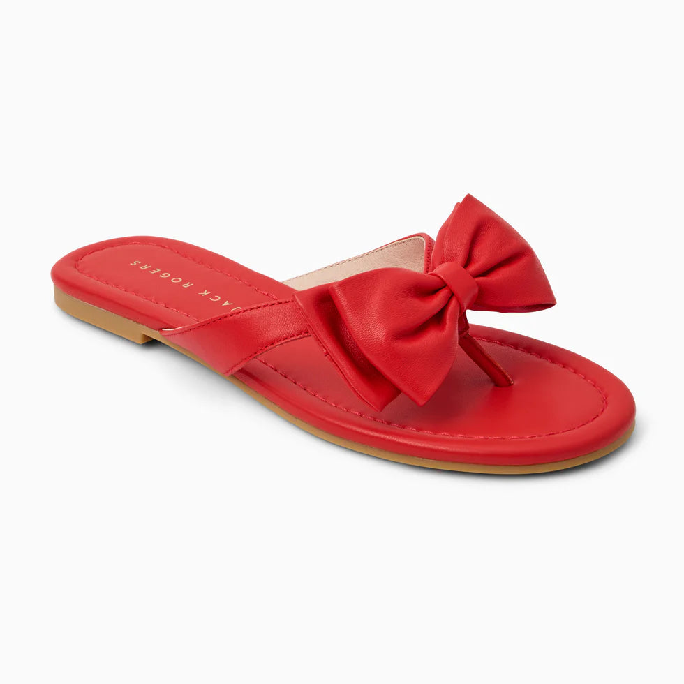 Vannah Bow Sandal - Fire Red