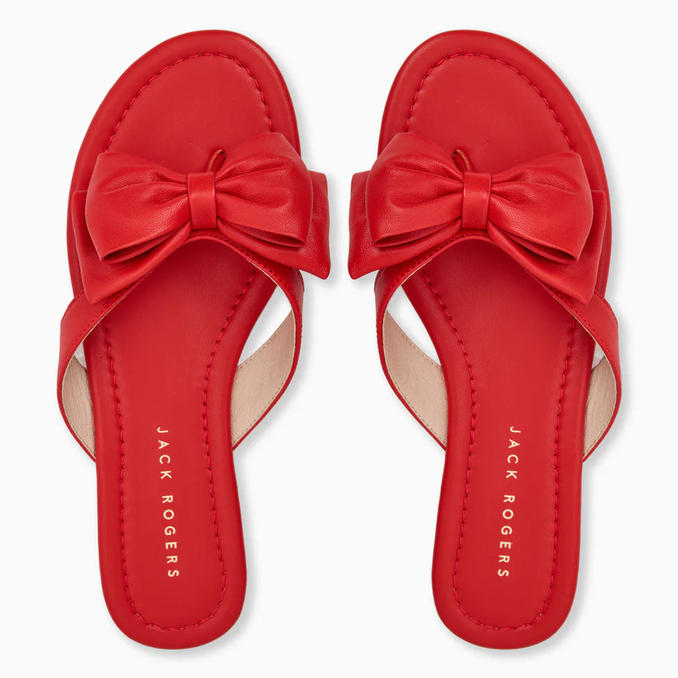Vannah Bow Sandal - Fire Red