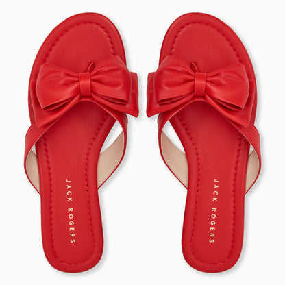 Vannah Bow Sandal - Fire Red