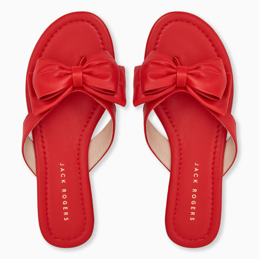 Vannah Bow Sandal - Fire Red